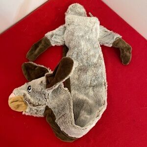 Dog Toy: New Crinkle Flat Donkey, Large